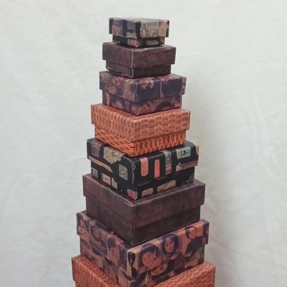 1996 Xonex International China Club 12 stacking nesting boxes with lids - Picture 3 of 12